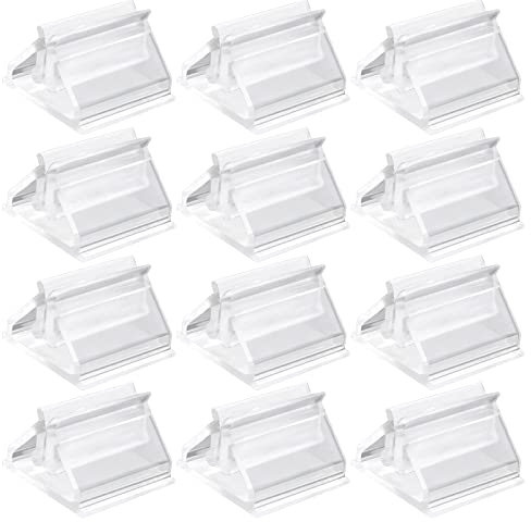 KMOSPAD 50 Stück transparente Kunststoff-Tischkartenhalter Spielkartenständer kleine Hochzeitstischschildständer Tischkartenhalter für Fotos Memos Brettspiel Marker Party Favor