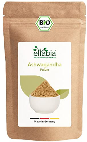 Bio Ashwagandha Pulver 500g | Indischer Ginseng in Rohkost-Qualität und Vegan | Gemahlene Schlafbeere 100% ohne Zusatzstoffe