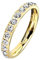 Mianova Damen Ring Titan mit vielen Glitzer Kristallen Steinen Damenring Memory Band Bandring Ewigkeitsring Trauring Verlobungsring Fingerring Gold Größe 60 (19.1)