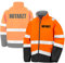 Fassbender-Druck WARNWESTEN - NOTARZT Sicherheitsjacke ORANGE aus Softshell - ORANGE Warnjacke nach EN ISO 20471 zertifiziert - Unisex und hochwertigem Reflektorstreifen (Gr. XL)