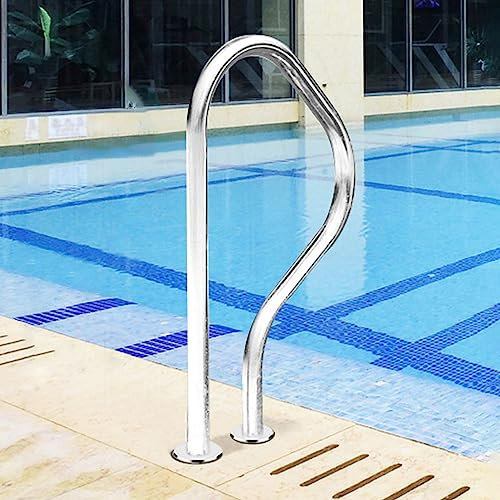 Main Courante pour Piscine enterrée, Barre de Piscine en Acier Inoxydable 304, Rampe d'escalier de Piscine, Barre d'appui pour Marche d'escalier de Piscine.