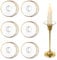 Hewory Glass Bobeches for Candlesticks, 12 pcs Candle Drip Protectors Candle Rings for Tapers, Candle Drip Catcher for Stick Candles for Wedding Parties Church, Round, Gold Rim Clear