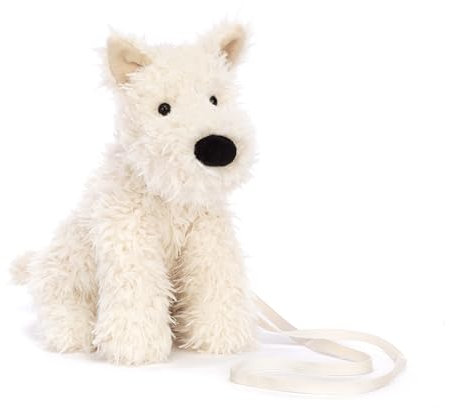 Jellycat Plüschtaschen-Kollektion, Crossbody-Taschen und Schulter-Geldbörsen, lustige und einzigartige Handtasche, Munro Scottie Dog, Classic