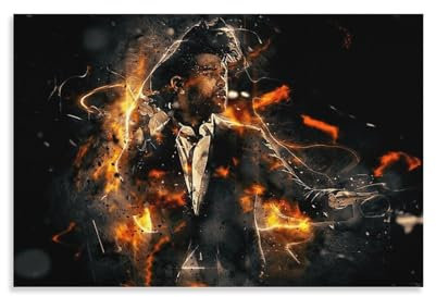 DAGUYS Poster mit Sänger The Weeknd, 9 Kunstwerke, Leinwand-Poster, Wandkunstdrucke, Heimdekoration, 30 x 45 cm