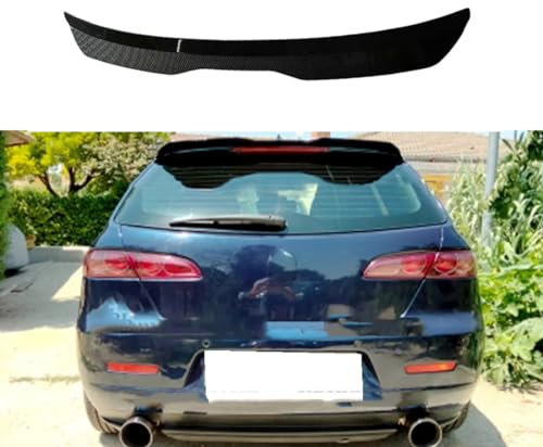 Zyfwzc Auto-Dachspoiler für Alfa Romeo 159 Sportwagon 2005-2011,Heckspoiler,ABS-Material,Carbon Fiber Look