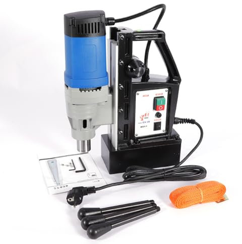 Max Ø 38 mm Magnetbohrmaschine 1680 W mit Koffer –Magnetkraft 13800N – Tragbare Kernbohrmaschine für Metallbearbeitung, 300 U/min Magnetic Drill