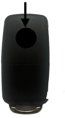 VW Volkswagen Autoschlüsselaufkleber Schwarz Modern 12mm Rund Selbstklebend Glänzend