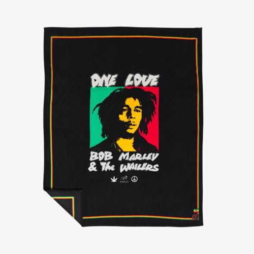 Slowtide Bob Marley One Love Fleecedecke, Übergröße, 127 x 172,7 cm, 100 % recycelte Materialien