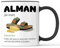 Tasse mit Spruch Alman Deutsch Deutscher Becher Sandalen Tourist Deutsche Sandale - lustiges Geschenk - Kaffeebecher als Geschenkidee - Kaffeetasse 330ml - Weiss-Schwarz