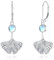 ABIGY Ginkgo Mondstein Ohrringe 925 Sterling Silber Ginkgo Blatt Ohrringe Blatt Schmuck Mondstein Schmuck Ohrstecker für Damen