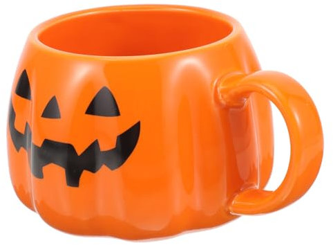 ABOOFAN Tasses de citrouille d'Halloween mug halloween mug cafe verre dessert coffee cup tasses de petit déjeuner café tasse à eau citrouille tasses à motif de citrouille céramique Orange
