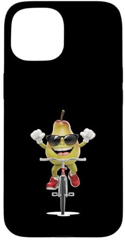 Pear Radeln auf dem Fahrrad Realistisch Hülle für iPhone 15