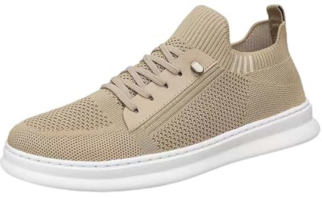 Zapatos de baloncesto para hombre Zapatos deportivos de moda para hombre para primavera y, parte inferior plana, malla ligera y transpirable, sin cordones, cómodos, lisos, simples. Zapatos de moda