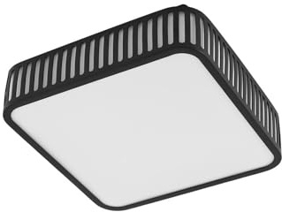 Lindby LED Deckenleuchten Lurinda (spritzwassergeschützt (Modern) in Schwarz aus Aluminium (1 flammig,) - Außenleuchte für Garten Terasse Balkon & Haus Deckenleuchte