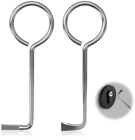 OUDQFCJ 2 PCS Kit Professionnel de Crochetage, Clé Passe-Partout Universelle, Outil d'Ouverture pour Serrures de Portes Intérieures, Clé Buntbart pour Chambres (Matériau en Acier Inoxydable)
