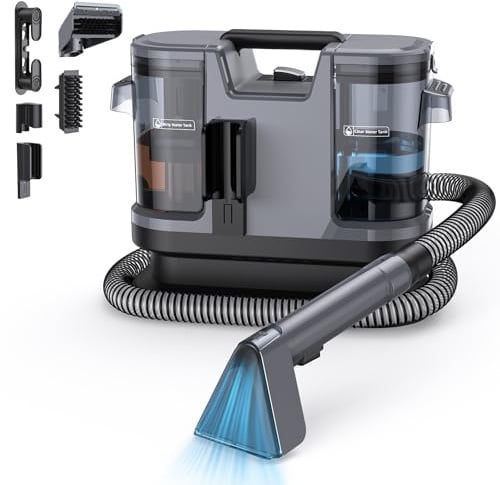Lubluelu Nasssauger Polsterreiniger, 600 W, 18 kPa, mit Selbstreinigung | Upgrade Nasssauger Waschsauger mit langem Schlauch, großen Wassertanks und leichtem Design für Teppiche, Sofas und Autos.