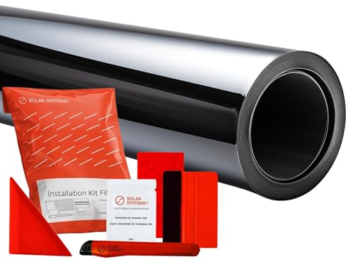 SOLAR SYSTEMS - Tönungsfolie Auto - Scheibentönungsfolie - mit Montagesatz - Scheiben Tönung Folie ABG Konform, mit Sonnenschutz & Anti-Scratch - Panthera Folie 295c 95% Schwarz 75x500cm