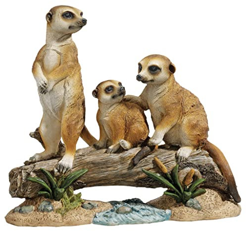 Design Toscano Der Erdmännchen-Klan - Figur, Maße: 12,5 x 15 x 33 cm
