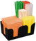 APS 93174 Bar Caddy, aus schwarzem Kunststoff, 24 x 15 x 11 cm