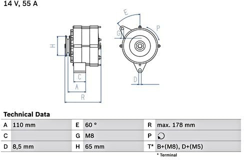 BOSCH 0986034220 Generator
