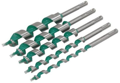 Neilsen CT0645 5pc SDS Auger Drill Set – High-Speed Steel, Efficient Wood Drilling, SDS Shank, Sizes: 10mm to 25mm
