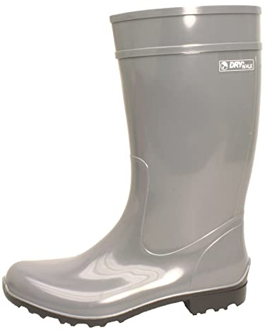 Bockstiegel Gummistiefel in Übergrößen Hellgrün/Dunkelblau Luisa große Damenschuhe, Silbergrau, 42 EU