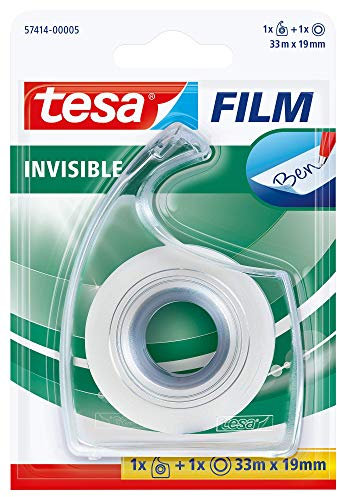 tesafilm invisible + Handabroller transparent, Blister