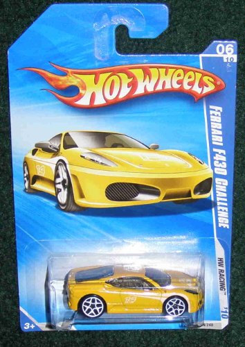 HOT WHEELS 2010 HW RACING 06 OF 10 YELLOW FERRARI F430 CHALLENGE