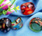 Skyllc® 4X Bague Anneaux en Verre Murano MILLEFIORI 4 Couleurs