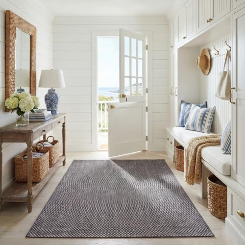 SAFAVIEH Courtyard Outdoor Area Rug 5'3x7'7, Black & Beige CY8521-36621
