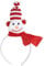 Amakando Weihnachtshaarreif Schneemann Haarreif Weihnachten Winter Kopfbedeckung Haarschmuck Schneemänner Haarreifen Weihnachtskostüm Accessoire Weihnachtsmarkt Kopfschmuck