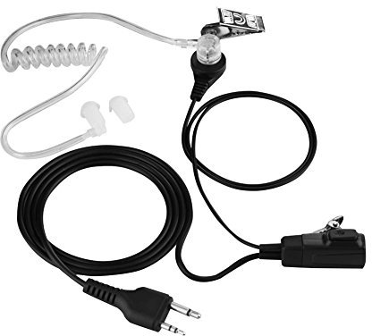 Auricolari di sicurezza trasparenti PTT Walkie Talkie Headset, auricolare acustico del tubo per Midland Walkie Talkie