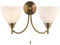 Antique Brass Twin E14 Dimmable Pull Cord Switch Wall Light Uplighter