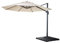 Mendler Gastronomie-Ampelschirm HWC-A96, Sonnenschirm, rund Ø 4m Polyester Alu/Stahl 27kg mit Ständer - creme