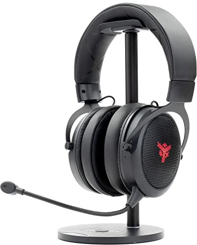 Itek Gaming-Headset H500W2 - Gaming Headset mit abnehmbarem Mikrofon - 2.4G Wireless Gaming Headset mit externer Geräuschunterdrückung LED Beleuchtung geeignet für PC und Konsole schwarz einstellbar