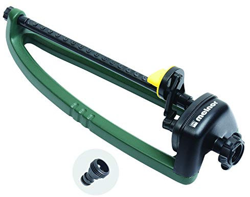 Melnor 65049-AMZ Oscillating Sprinkler with QuickConnect Product Adapter Amazon Bundle, 2,650 sq. ft