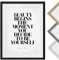 Bild mit Rahmen - Be Yourself Coco Chanel - Rahmenfarbe Schwarz, 100 x 70 cm