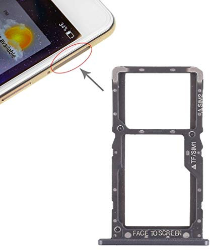 ZZjingli Repairparts SIM Card Tray + SIM Card Tray/Micro SD Card Tray for Xiaomi Pocophone F1 (Black)(Blue) (Color : Black)
