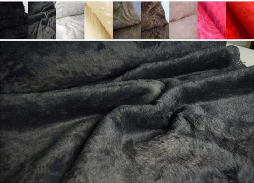 FABRICS-CITY GRAU SOFTIG ZOTTY TEDDYFELL KURZHAARIG STOFF STOFFE, 4143