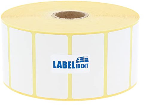 Thermoetiketten - 50,8 x 25,4 mm - 2.580 Thermodirekt-Etiketten auf 25 mm Kern, ablösbar