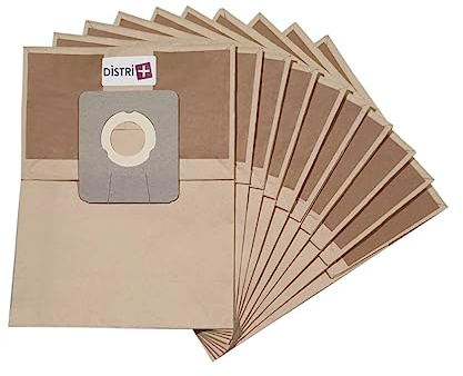 Distri+ - Sac aspirateur compatible avec Argos 966, 1404, 1183, 1415 - ICA Soteco BOX, Base 101, G16P, GP1/16 ECO B, GP1/18 ECO, YO 1300/8, GP 1/16 - Gansow G10 - lot de 10