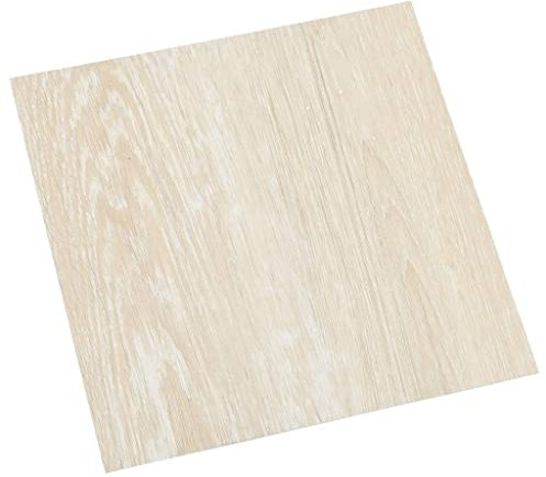 vidaXL 55x PVC-Fliesen Selbstklebend Vinyl-Fliesen Bodenbelag Vinylboden Laminat Dielen Laminatboden Fußboden Fliese Wohnzimmer 5,11m² Beige