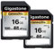 GIGASTONE 16GB 2er-Pack SDHC Speicherkarte, Kamera Pro, bis zu 100 MB/s, für Digitalkameras Canon Sony Olympus, A1 V10 UHS-I U1 Klasse 10 Full HD Video