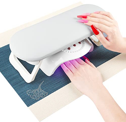 lifcasual Handauflage Nageldesign Leder, Nagel Handkissen mit Ständer Faltbarer, Wasserdicht rutschfest Nagel Armlehne Kissen, Nagelauflage Nagelstudio Kissen, Nagel Armauflage Professionelle