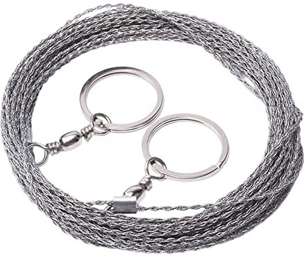 Fenteer Seilsäge für Holz, Survival-Seilsäge, 10 m, manuelle Ausrüstung, leichte Ausrüstung, Faltbare, Taschen-Drahtsäge zum Klettern,