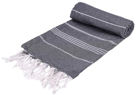 Mon Bijou ® Telo mare grande sauna asciugamano Leggero hammam Yoga 100x200 cm XXL Antisabbia e ad Asciugatura Rapida Telo da bagno per uomo e donna in cotone riciclato ecologico sostenibile