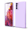 oakxco for Samsung Galaxy S20 FE 5G Phone Case Liquid Silicone, Cute Thin Slim Soft Rubber TPU Plain Smooth Gel Cover for Women Girl, Matte Solid Protective & Shockproof, Lilac Lavender Light Purple
