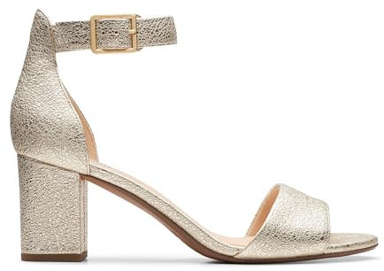 Clarks Womens Deva Mae Pump, Gold, 7 UK