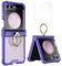 Simpeak Case Compatible with Samsung Galaxy Z Flip 5 5G, Soft Silicone Protective Cover Cases with Metal Ring Replacement for Galaxy Z Flip 5 for Women Men, Anti-Scratch,Shockproof Purple
