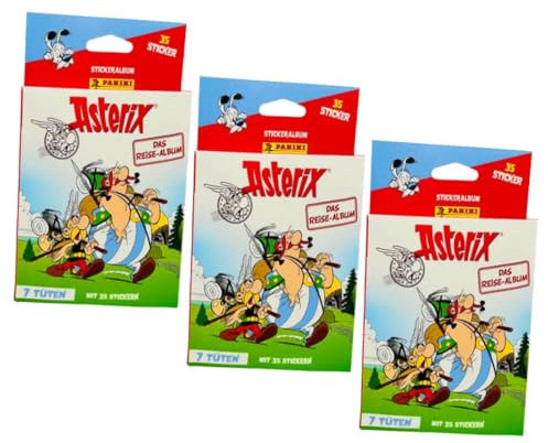 Panini Asterix Sticker - Reisealbum Sammelsticker (2023) - 3 Blister